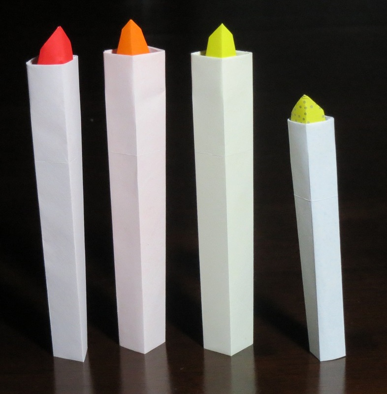 Candle Printable Origami Instructions